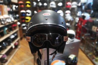 casque vintage de moto