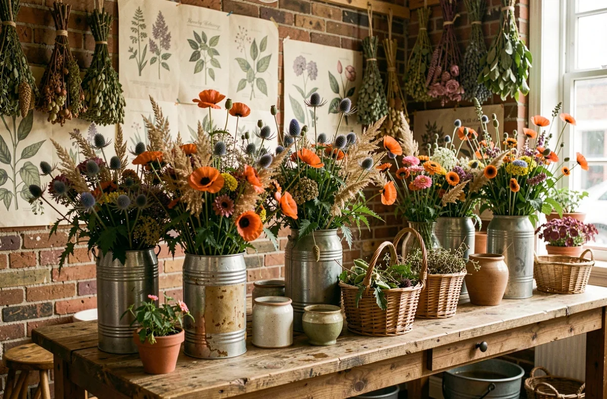 Boutique Amatxi dans les Orties à Bayonne avec ses compositions florales sauvages et bohèmes