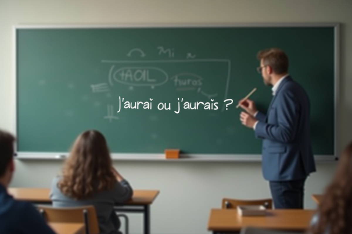 Salle de classe moderne avec tableau noir et écriture au chalk