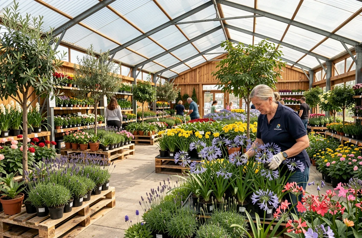 May Jardinerie Fleuriste à Bayonne avec ses vastes espaces de plantes et fleurs en jardinerie