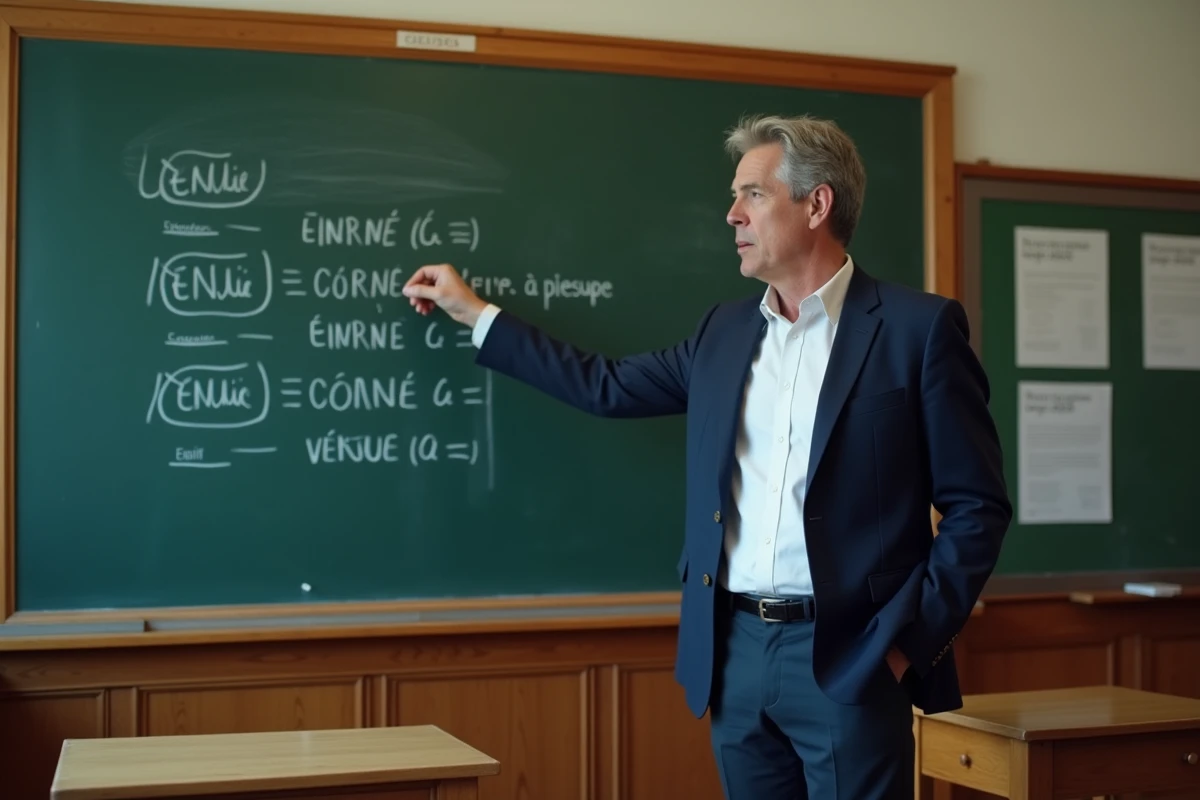 Professeur expliquant la différence entre envoie et envoi