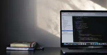 MacBook Pro showing programming language